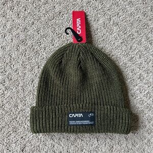 CAPITA Manufacturing Snowboard Beanie Olive Green One Size Fits Most NWT